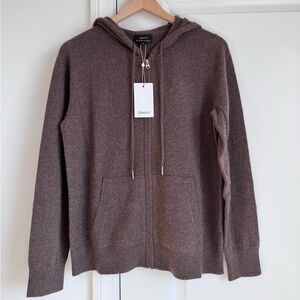 NWT Quince Mongolian Cashmere Full-Zip Hoodie Size M